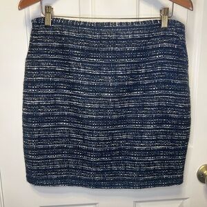 Banana Republic Navy Tweed Mini Skirt